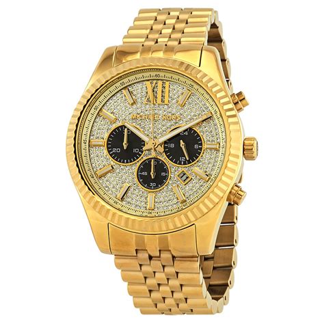 michael kors mens gold watch with blue dial|mini dial designer watch gold.